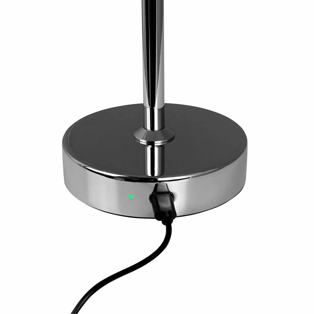 Lampes à poser - Lampe de table LED Malmø noir/chrome rechargeable - DYBERG LARSEN