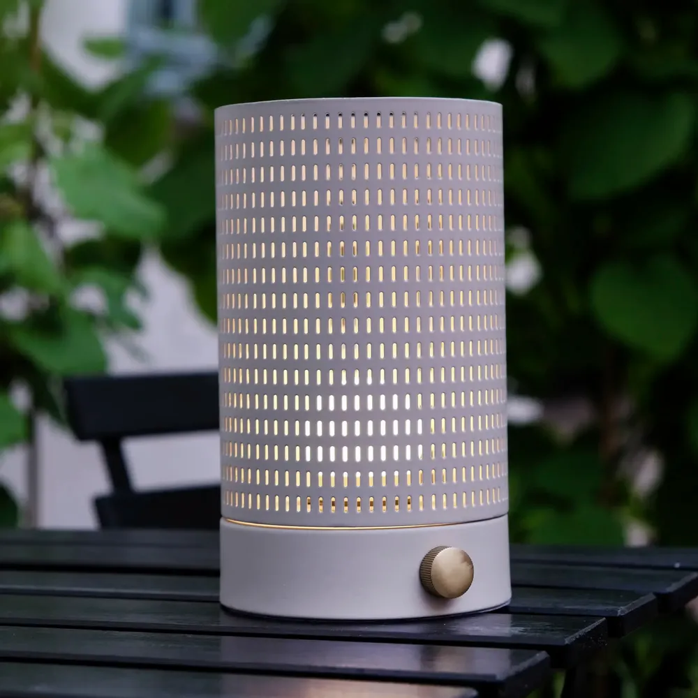 Table lamps - Mesh white/ brass lantern - DYBERG LARSEN