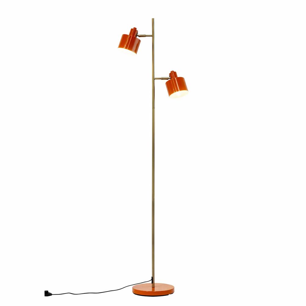 Floor lamps - Ocean orange/ brass floor lamp - DYBERG LARSEN