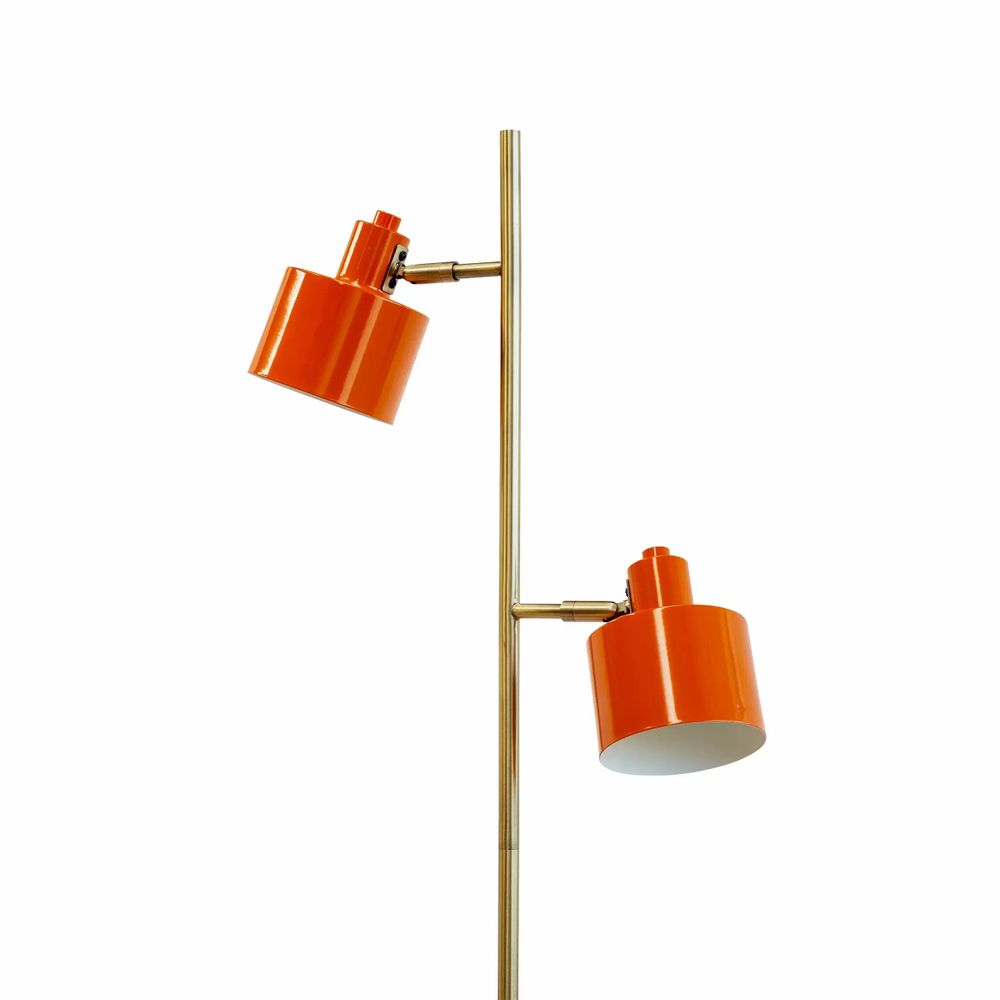 Floor lamps - Ocean orange/ brass floor lamp - DYBERG LARSEN