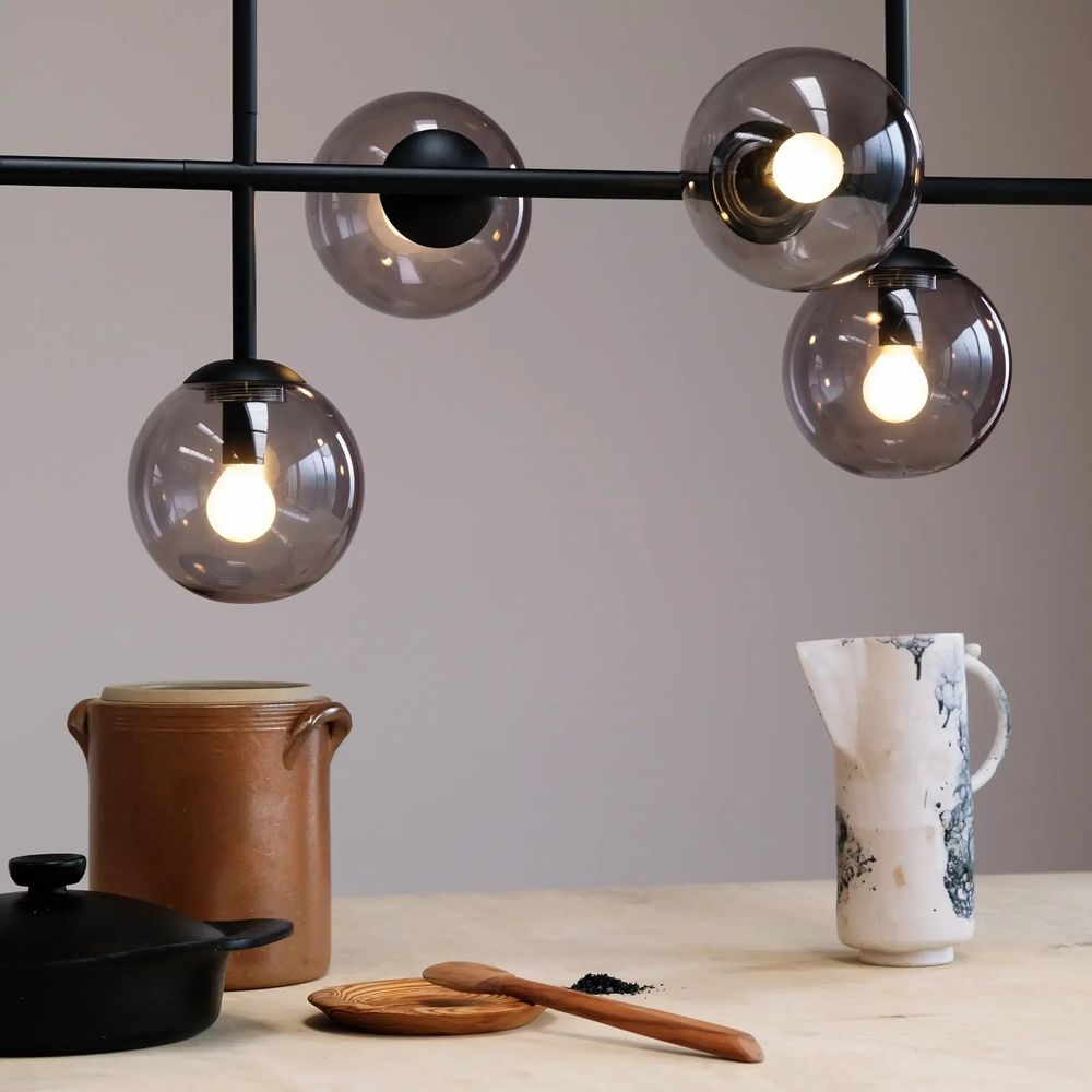 Hanging lights - Como Long table pendant black - DYBERG LARSEN