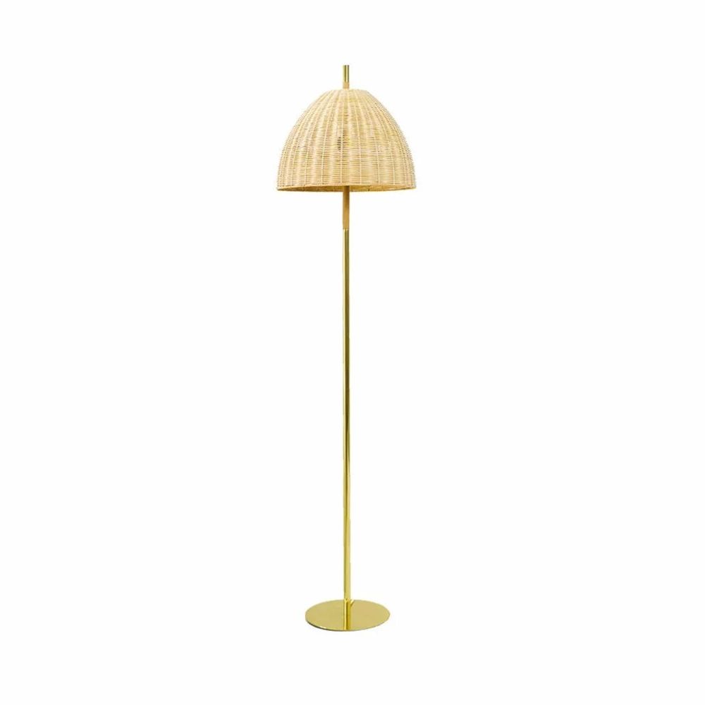 Floor lamps - AMA floor lamp in natural wicker - LUXCAMBRA