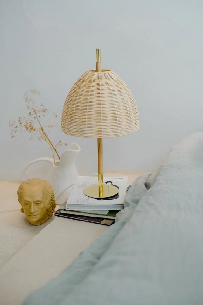 Table lamps - AMA table lamp in natural wicker - LUXCAMBRA