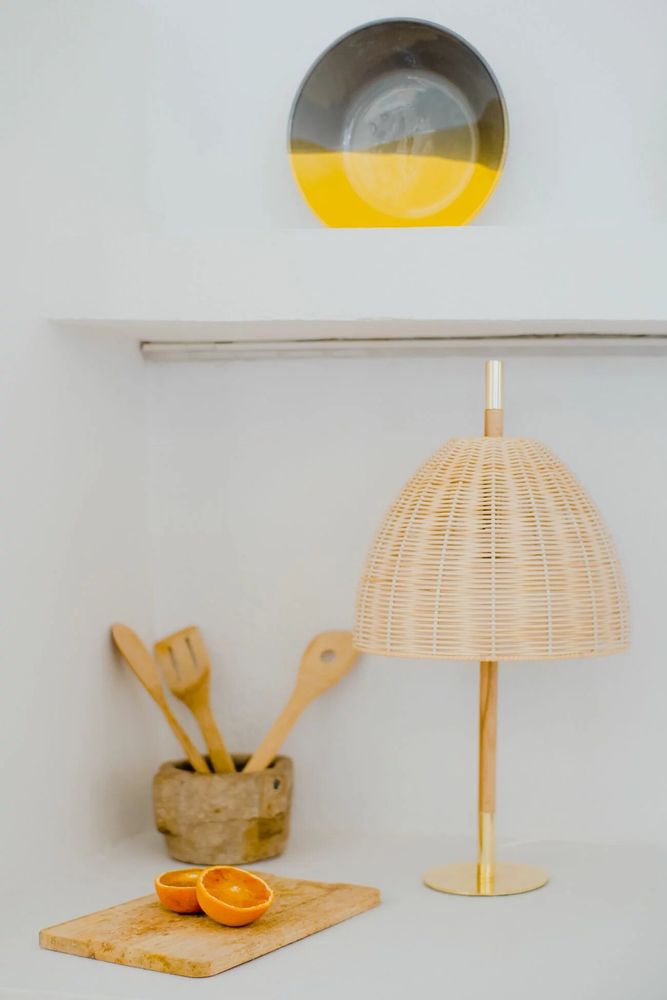 Table lamps - AMA table lamp in natural wicker - LUXCAMBRA