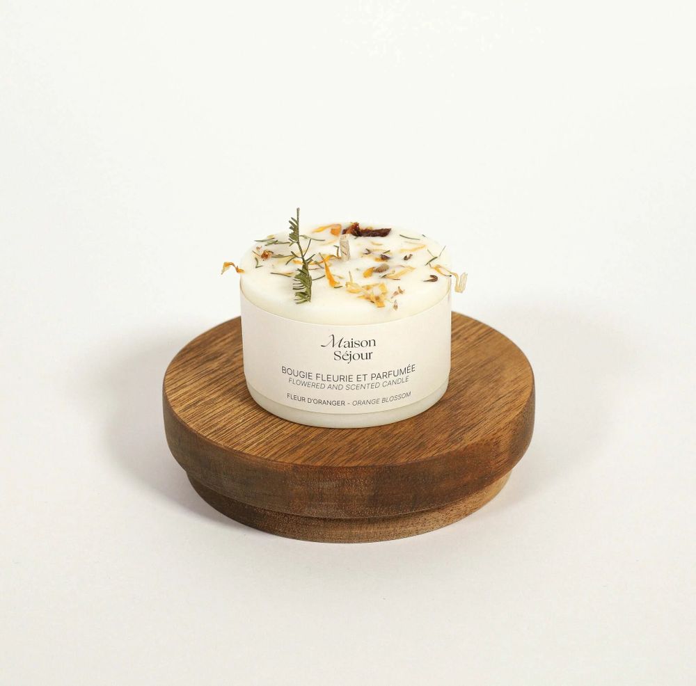 Décorations florales - Bougie votive - Fleur d'oranger (80G) - MAISON SÉJOUR
