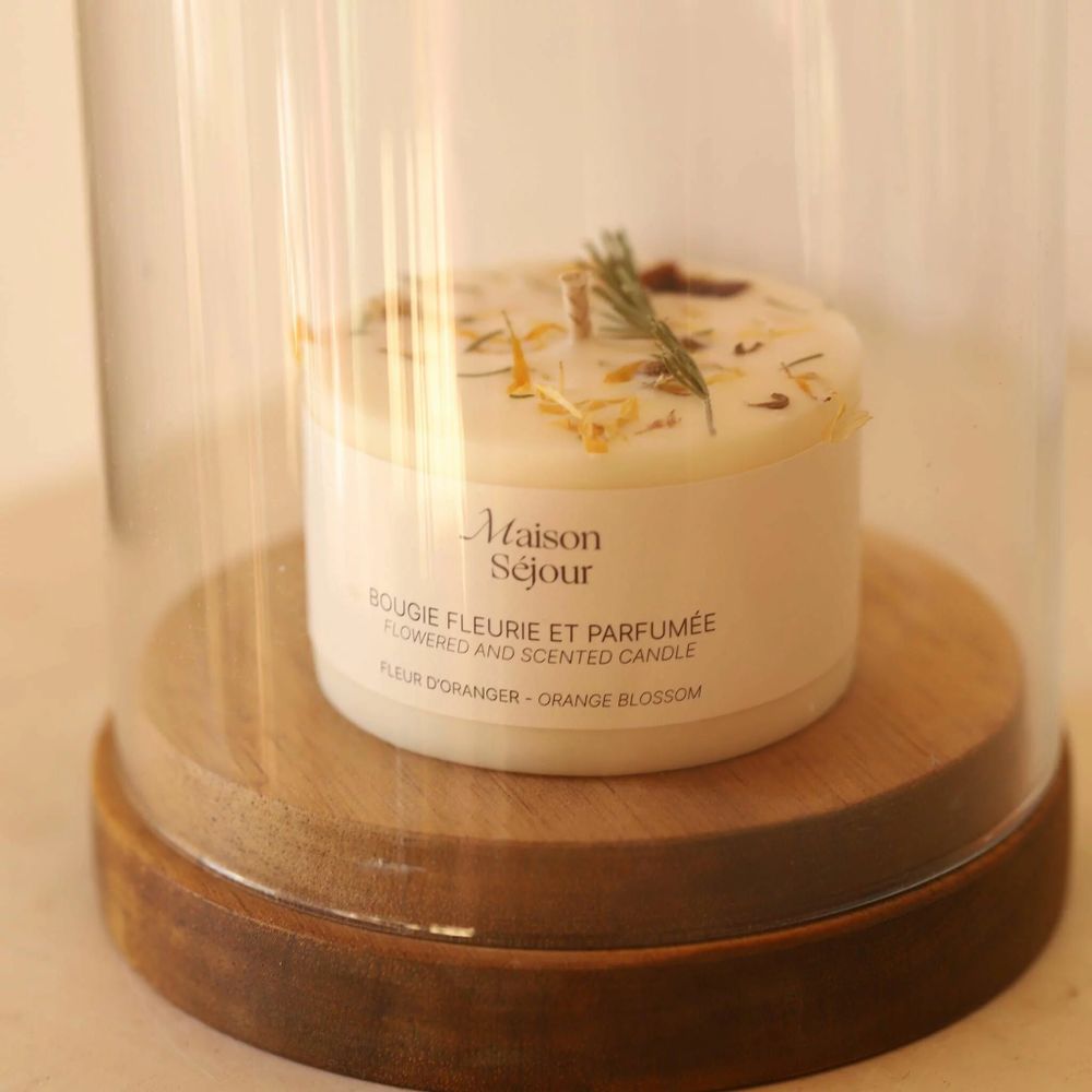 Décorations florales - Bougie votive - Fleur d'oranger (80G) - MAISON SÉJOUR