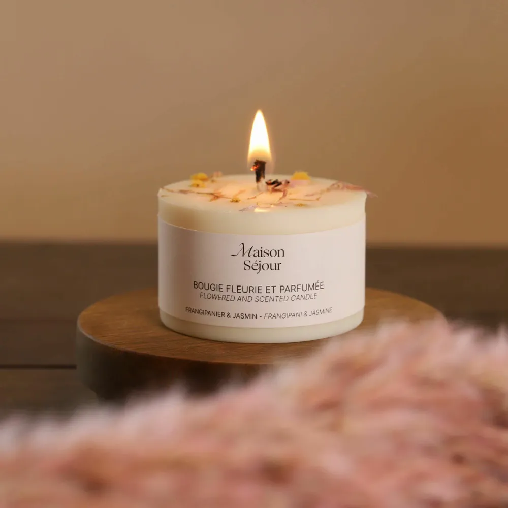 Floral decoration - Votive candle - Frangipani & Jasmine (80G) - MAISON SÉJOUR