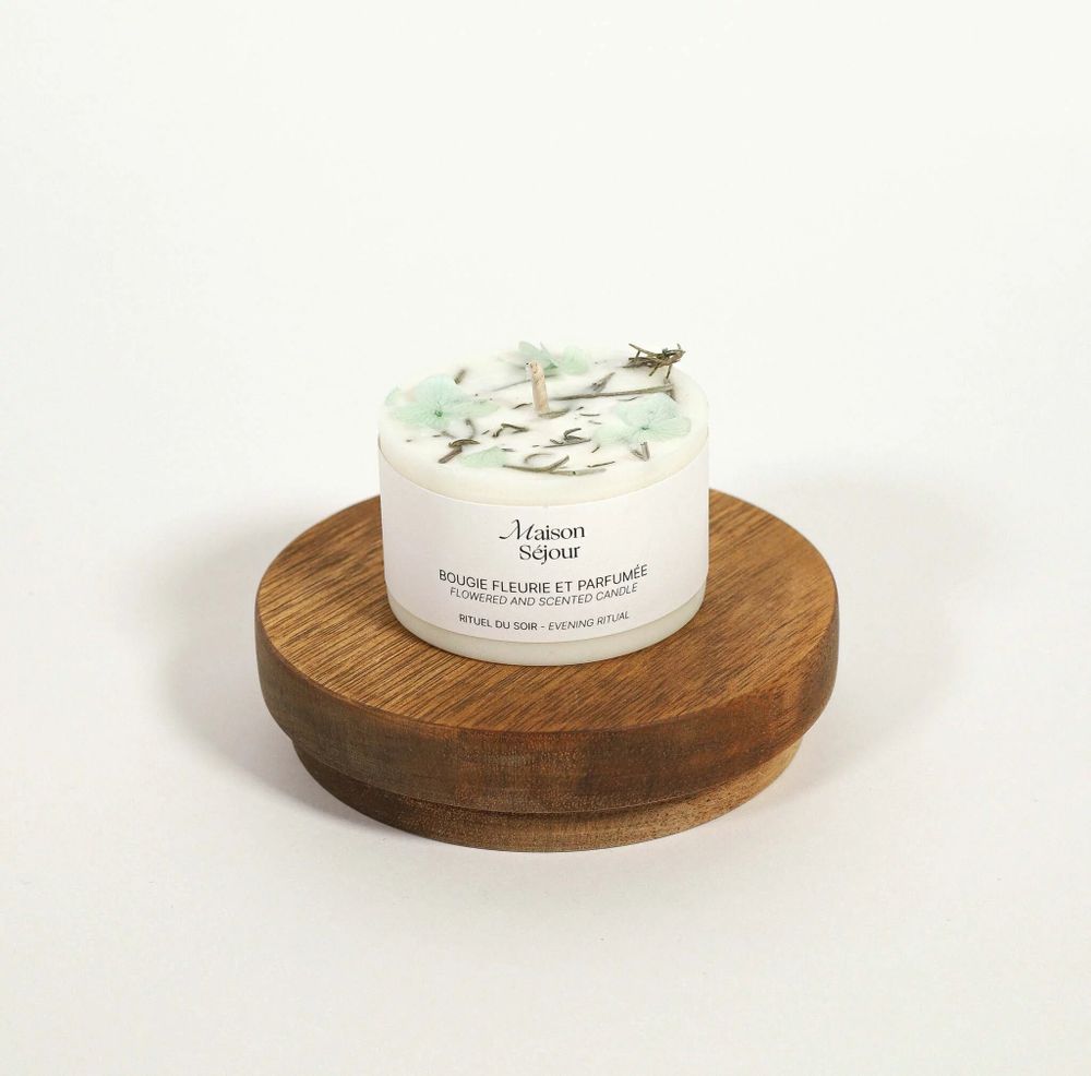 Décorations florales - Bougie votive - Rituel du soir (80G) - MAISON SÉJOUR