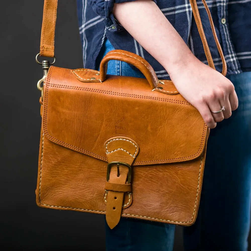 Sacs et cabas - Mini sacoche en cuir \ « Le Marrakech \ - BERBER LEATHER