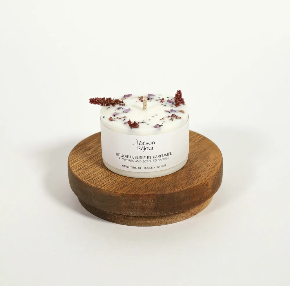 Floral decoration - Votive candle - Fig jam (80G) - MAISON SÉJOUR