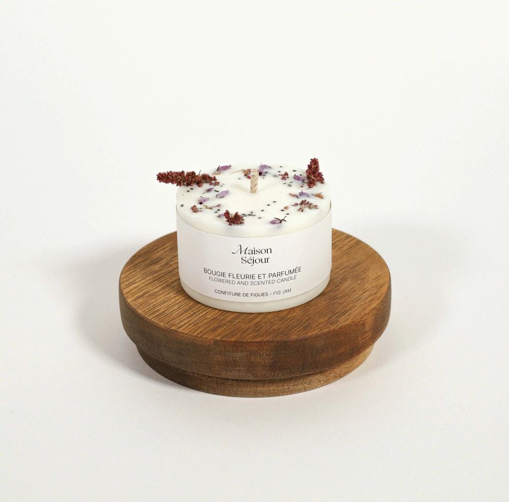 Décorations florales - Bougie votive - Confiture de figues (80G) - MAISON SÉJOUR
