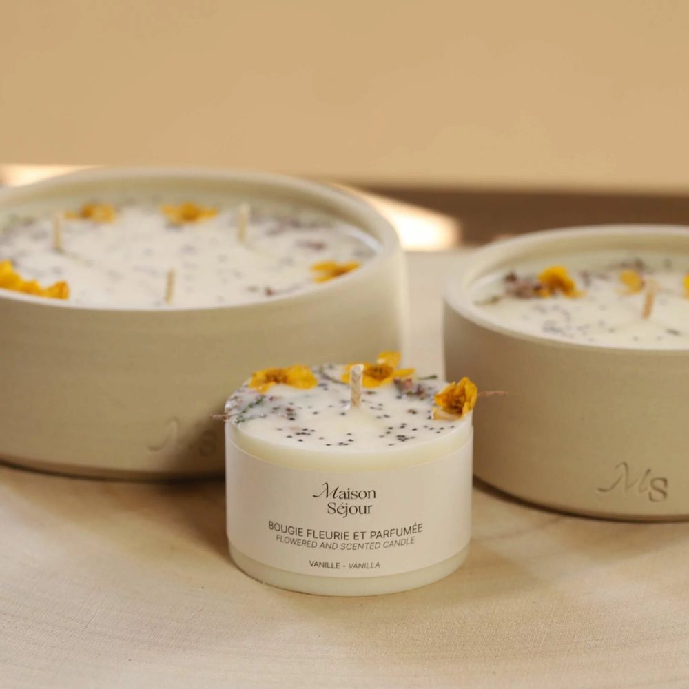 Décorations florales - Bougie votive - Vanille (80G) - MAISON SÉJOUR