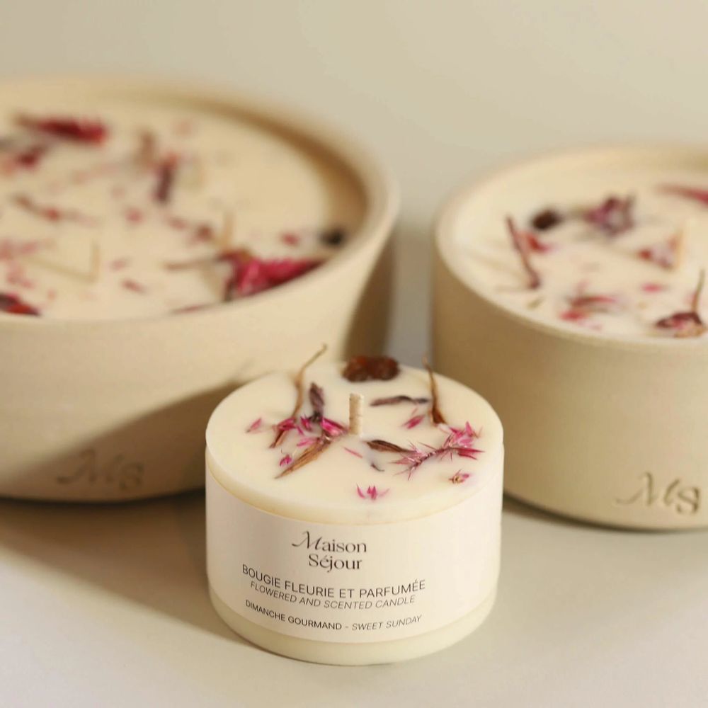 Décorations florales - Bougie votive - Dimanche gourmand (80G) - MAISON SÉJOUR