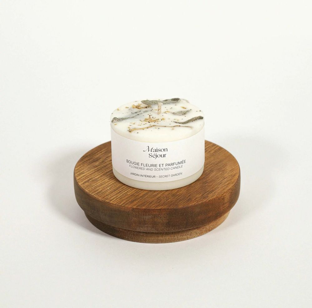 Décorations florales - Bougie votive - Jardin intérieur (80G) - MAISON SÉJOUR