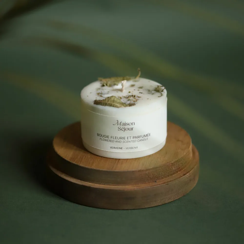 Floral decoration - Votive candle - Verbena (80G) - MAISON SÉJOUR