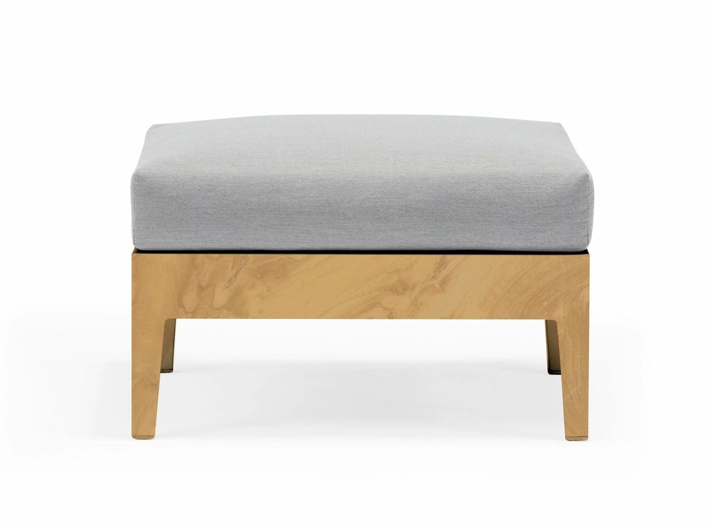 Lawn sofas - WELCOME garden ottoman with cushion - COUTURE JARDIN