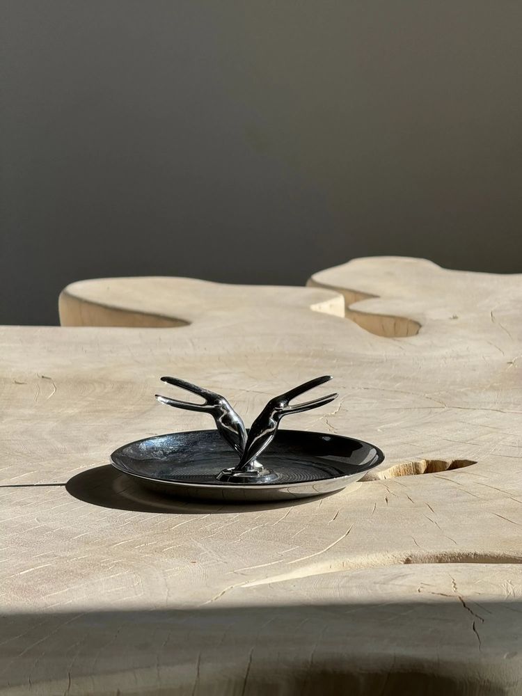 Installation accessories - Pincherette chrome toucan cigarette holder 1950 USA - OFFICE OBJETS