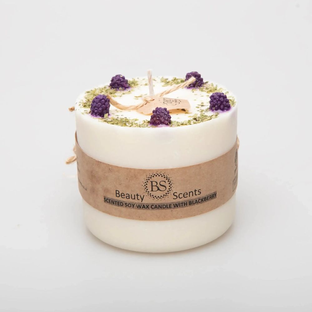 Bougies - Grandes bougies à la mûre, boîte de 6, cassis - BEAUTY SCENTS CANDLES