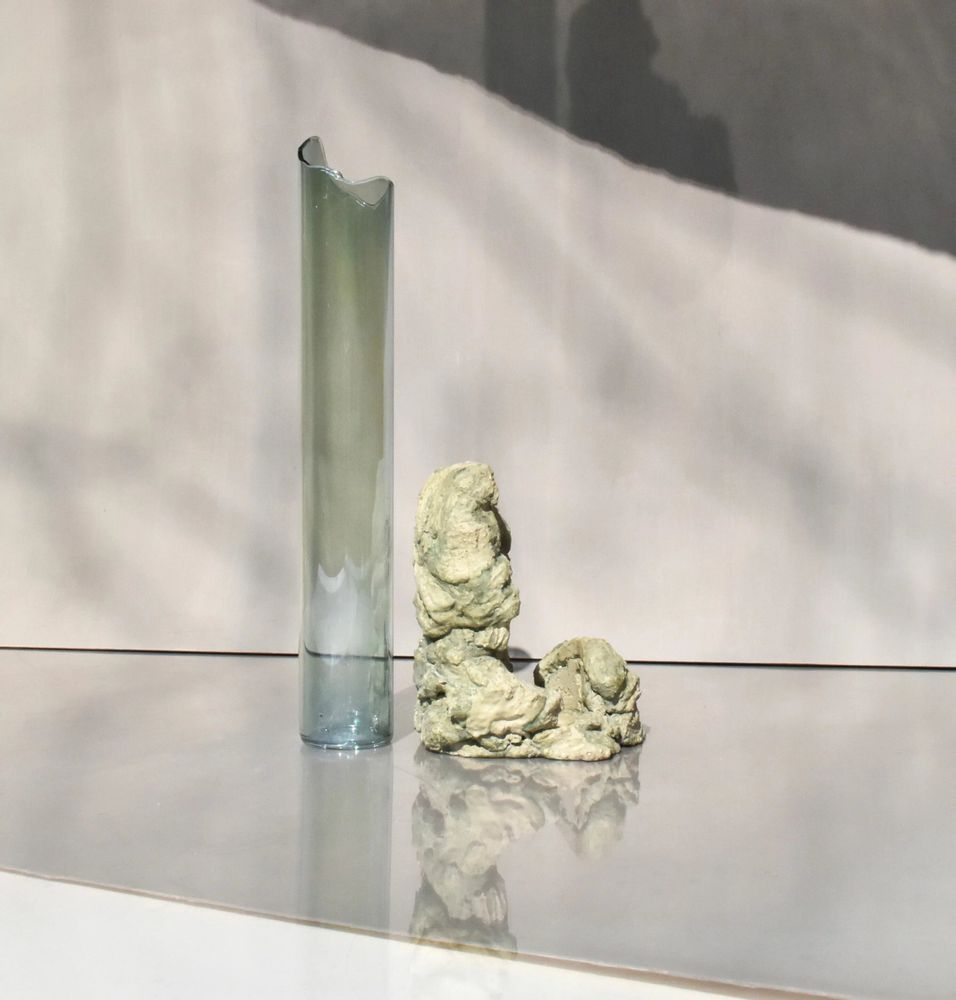 Vases - CATHARSIS, Sculptural Statement Small Vase for flowers, Soft Sage - COKI