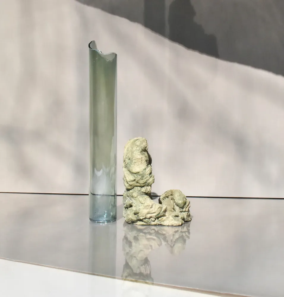 Vases - CATHARSIS, Sculptural Statement Small Vase for flowers, Soft Sage - COKI