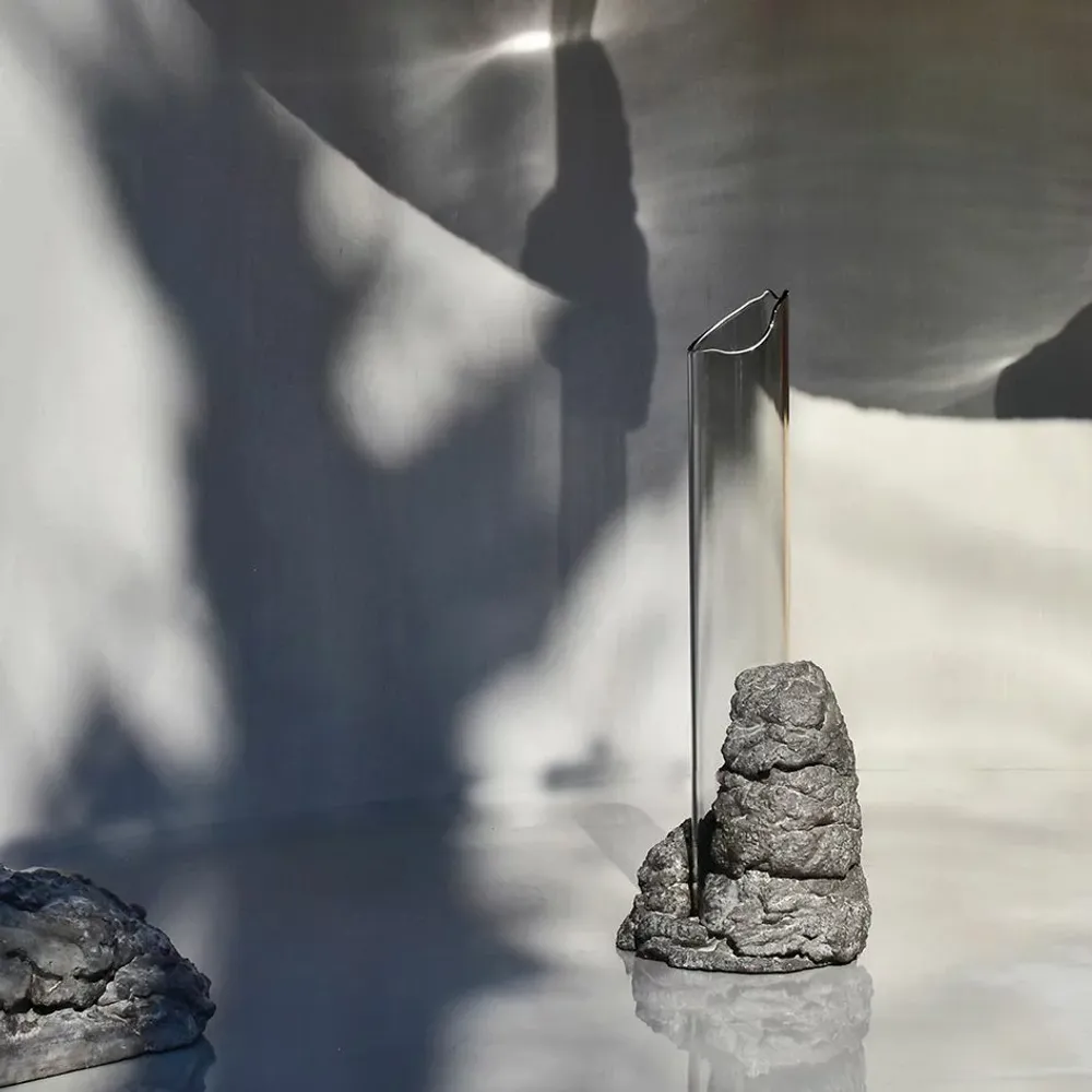 Vases - CATHARSIS, Sculptural Statement Small Vase for flowers, Soft Sage - COKI