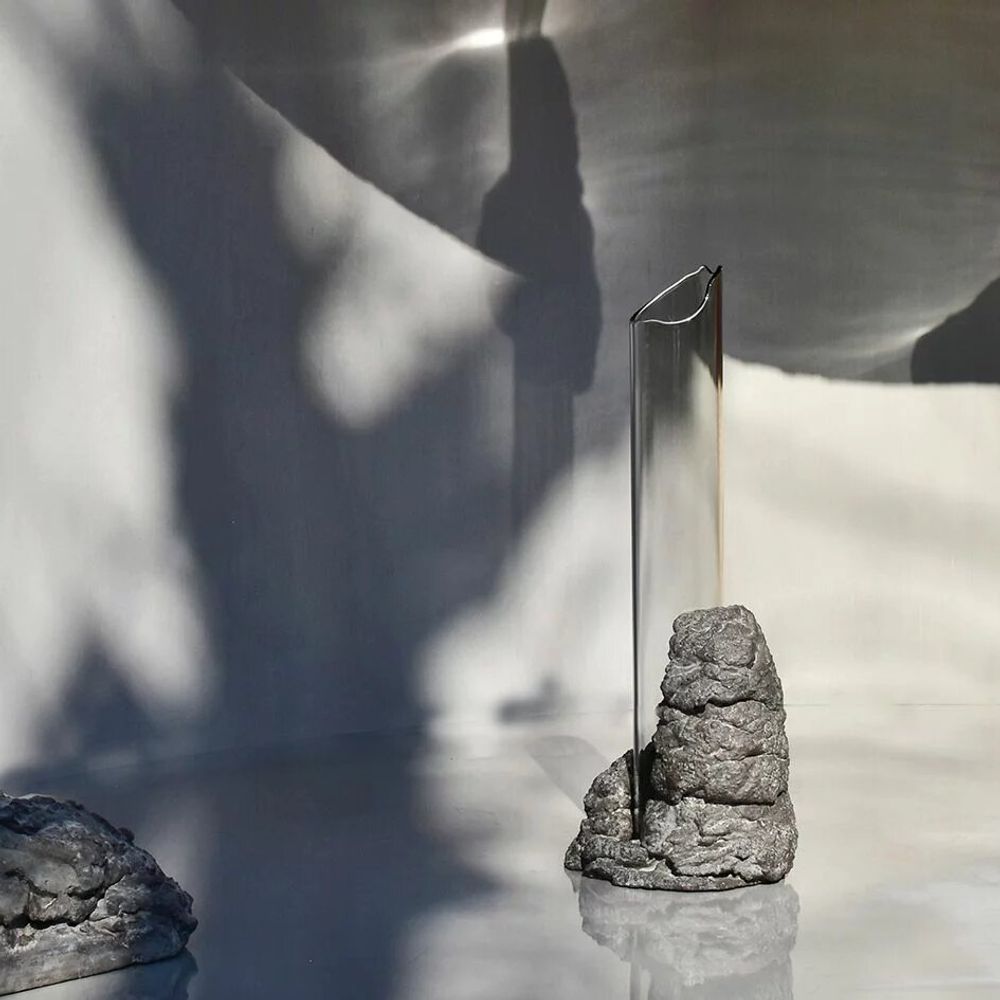 Vases - CATHARSIS, Sculptural Statement Small Vase for flowers, Soft Sage - COKI