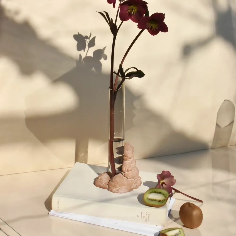 Vases - CATHARSIS, Sculptural Statement Small Vase, Dusty Coral - COKI