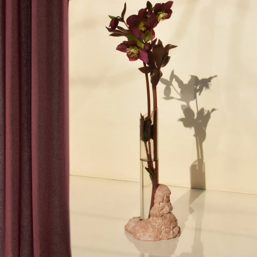 Vases - CATHARSIS, Sculptural Statement Small Vase, Dusty Coral - COKI