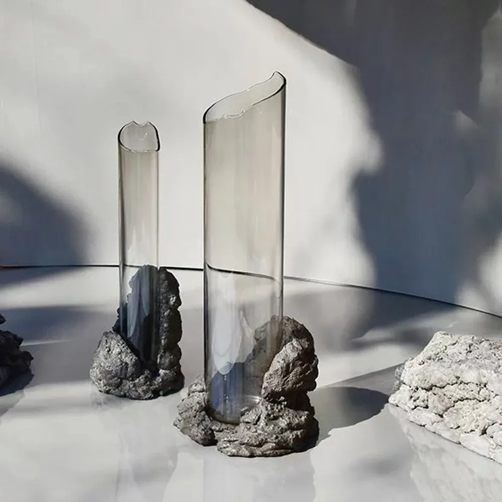 Vases - CATHARSIS, Sculptural Statement Small Vase, Dusty Coral - COKI