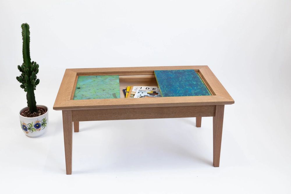 Tables basses - Table basse "coffre" ouvrants hotizontaux - VITRAIL
