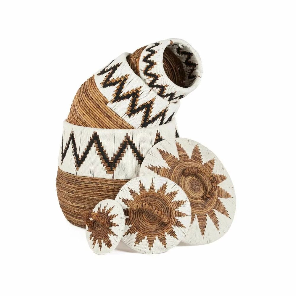Laundry baskets - The Little Bay Beach Basket - Natural White - M - BAZAR BIZAR LIVING