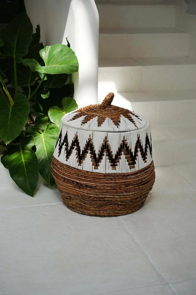 Paniers à linge - Panier de plage Little Bay, blanc naturel, L - BAZAR BIZAR LIVING