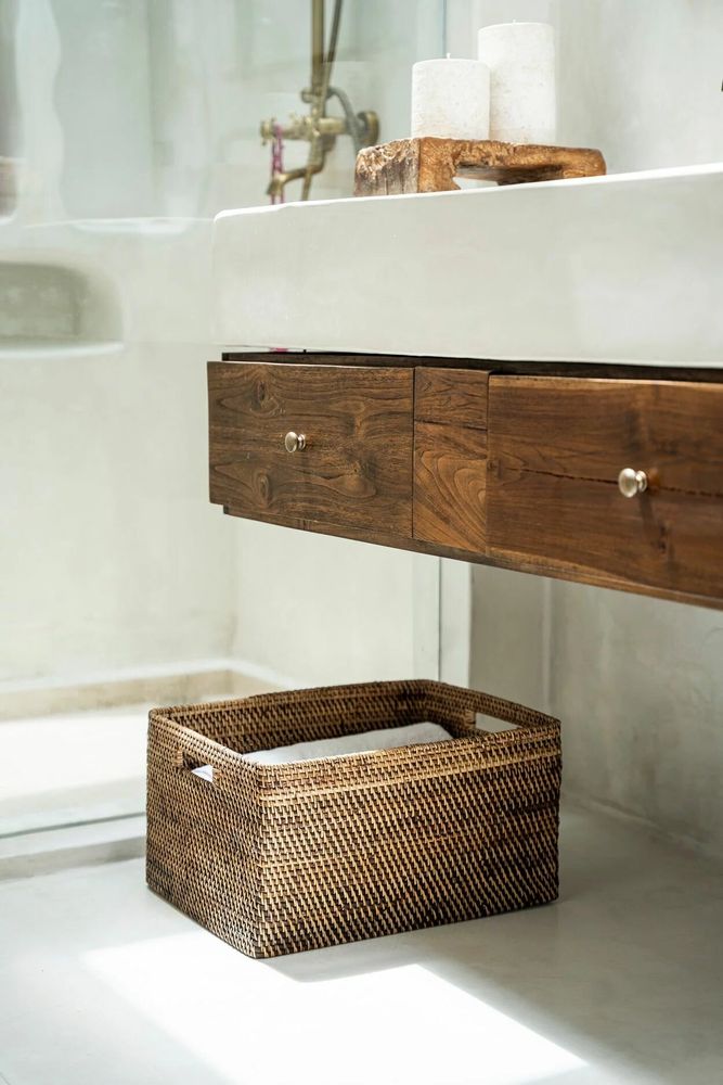 Paniers à linge - Le panier à revues Colonial - Marron naturel - XL - BAZAR BIZAR LIVING