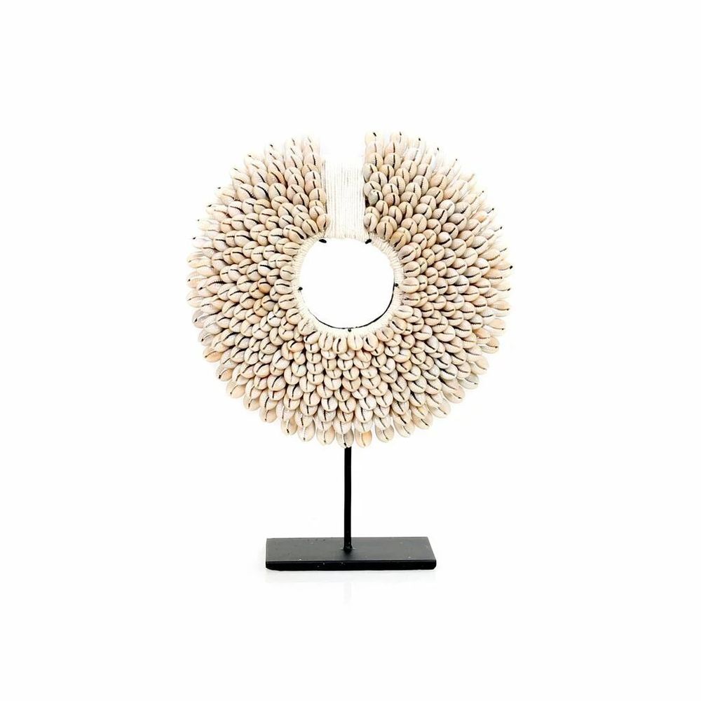 Objets de décoration - Le disque Papua Shell sur support - blanc - taille S - BAZAR BIZAR LIVING