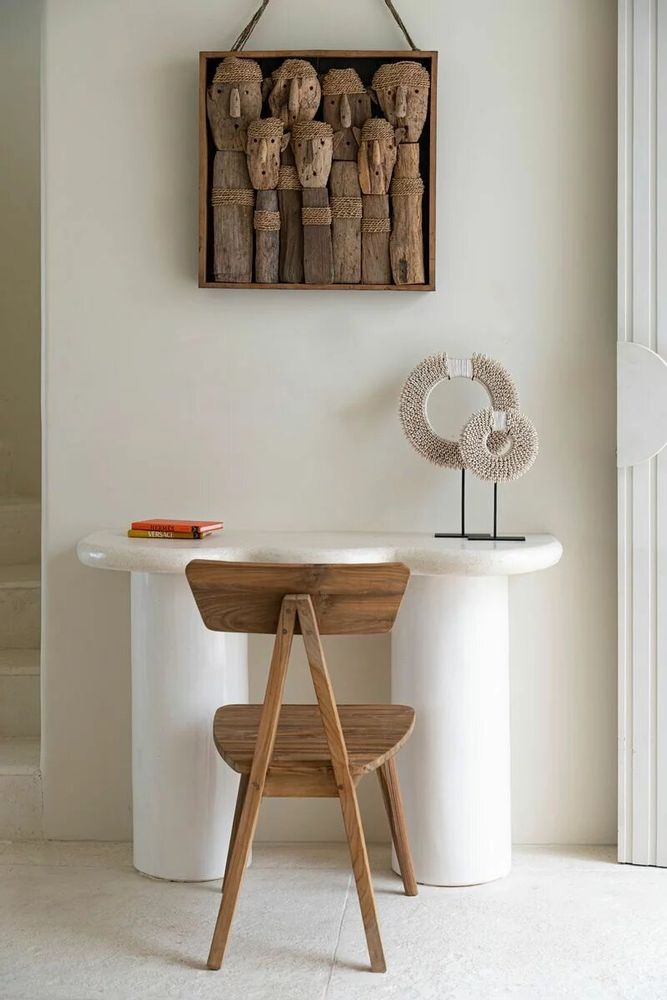 Objets de décoration - Le disque Papua Shell sur support - blanc - taille S - BAZAR BIZAR LIVING