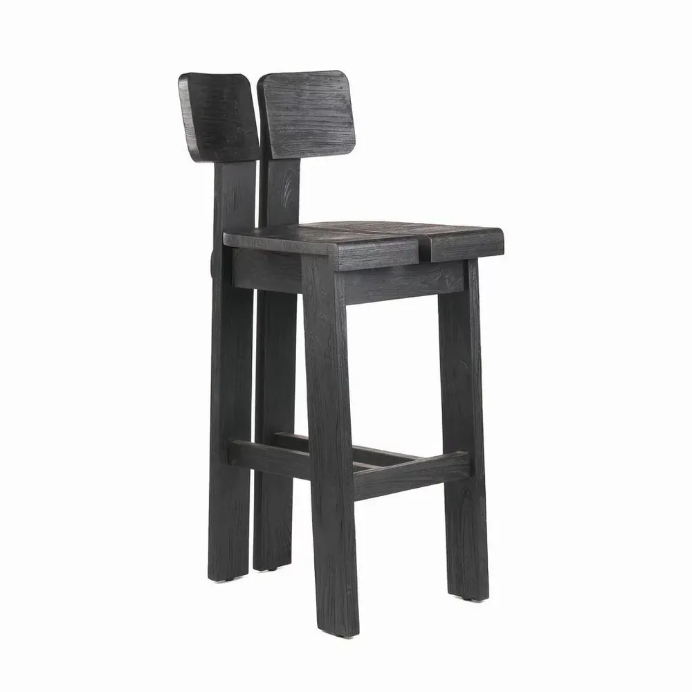 Stools - The Sama Sama Barstool - Black - BAZAR BIZAR LIVING