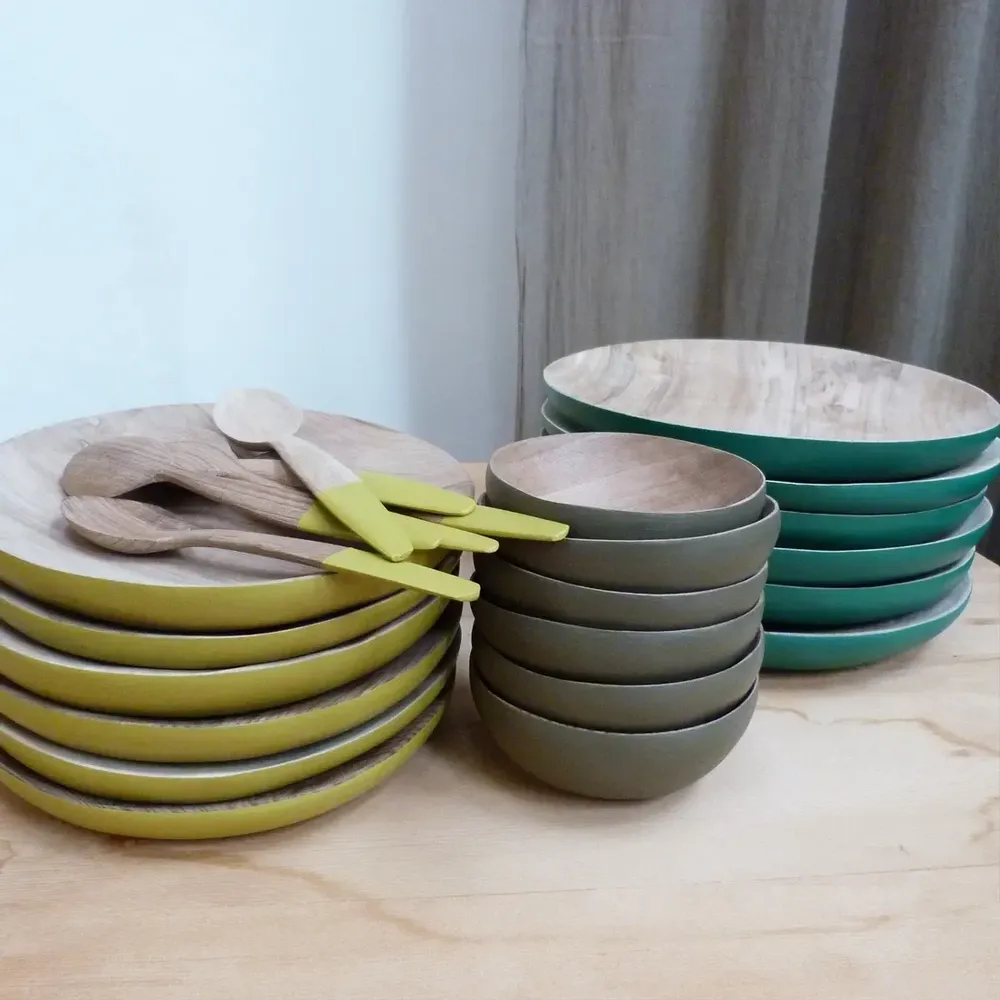 Bowls - Bol peint en noyer - Vegetalfren - BAAN
