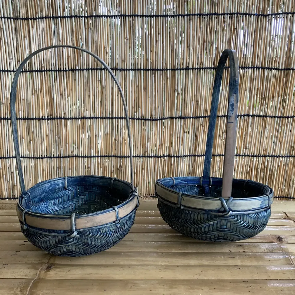 Decorative objects - CORBEILLE INDIGO ROTIN ANSEfren - BAAN