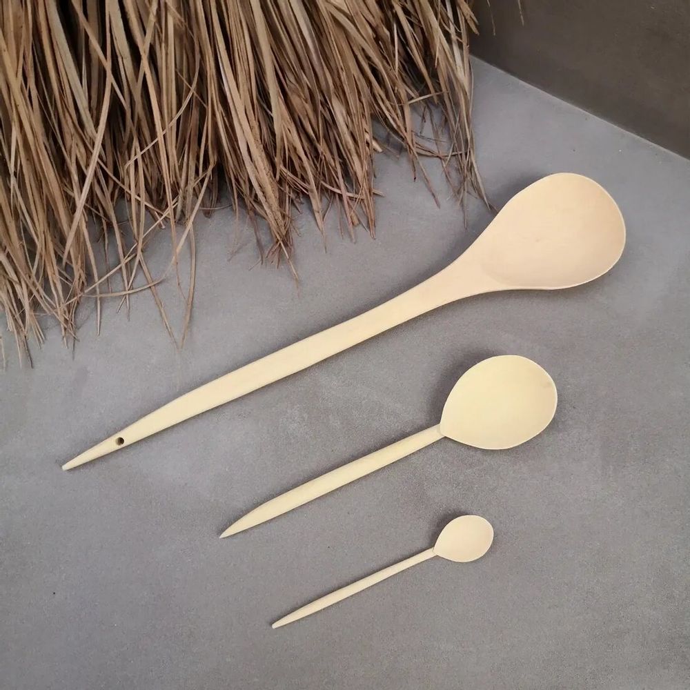 Ustensiles de cuisine - Cuillers ovales citronnier - 13cm - BAAN