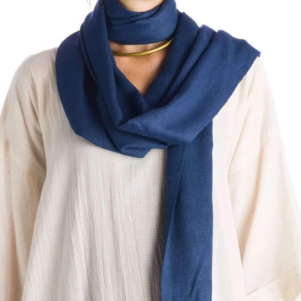 Foulards et écharpes - Echarpe Indigo unie - BAAN
