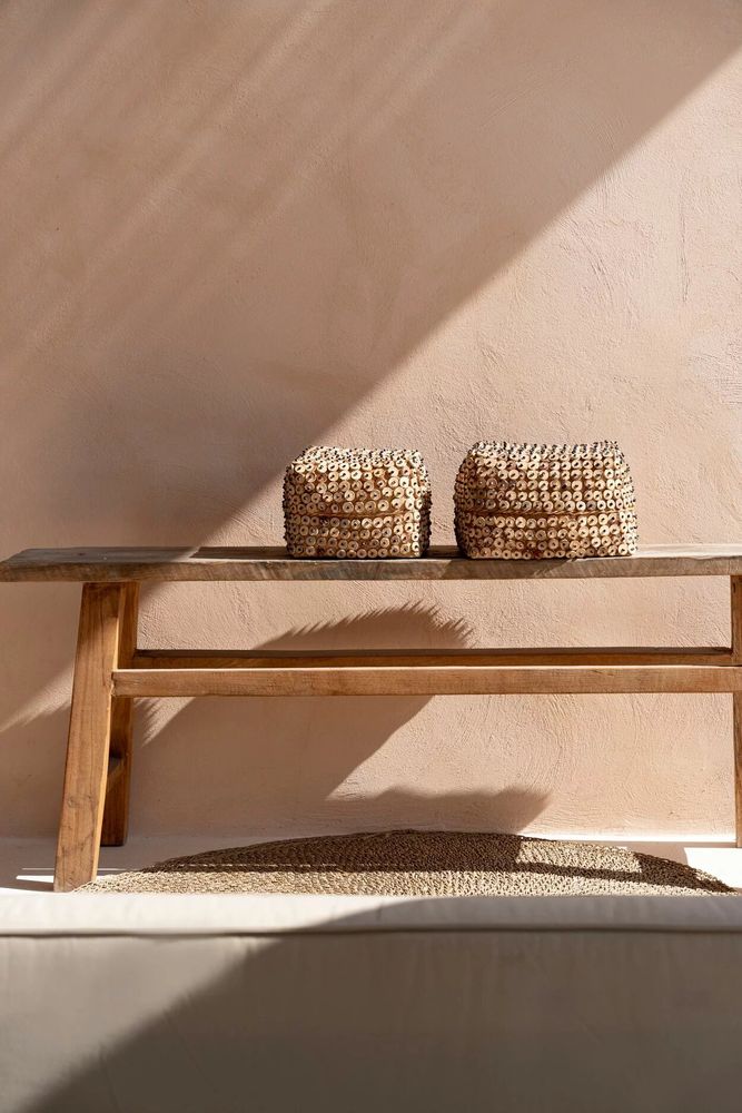 Paniers à linge - Le panier en coque de noix de coco - Naturel - L - BAZAR BIZAR LIVING