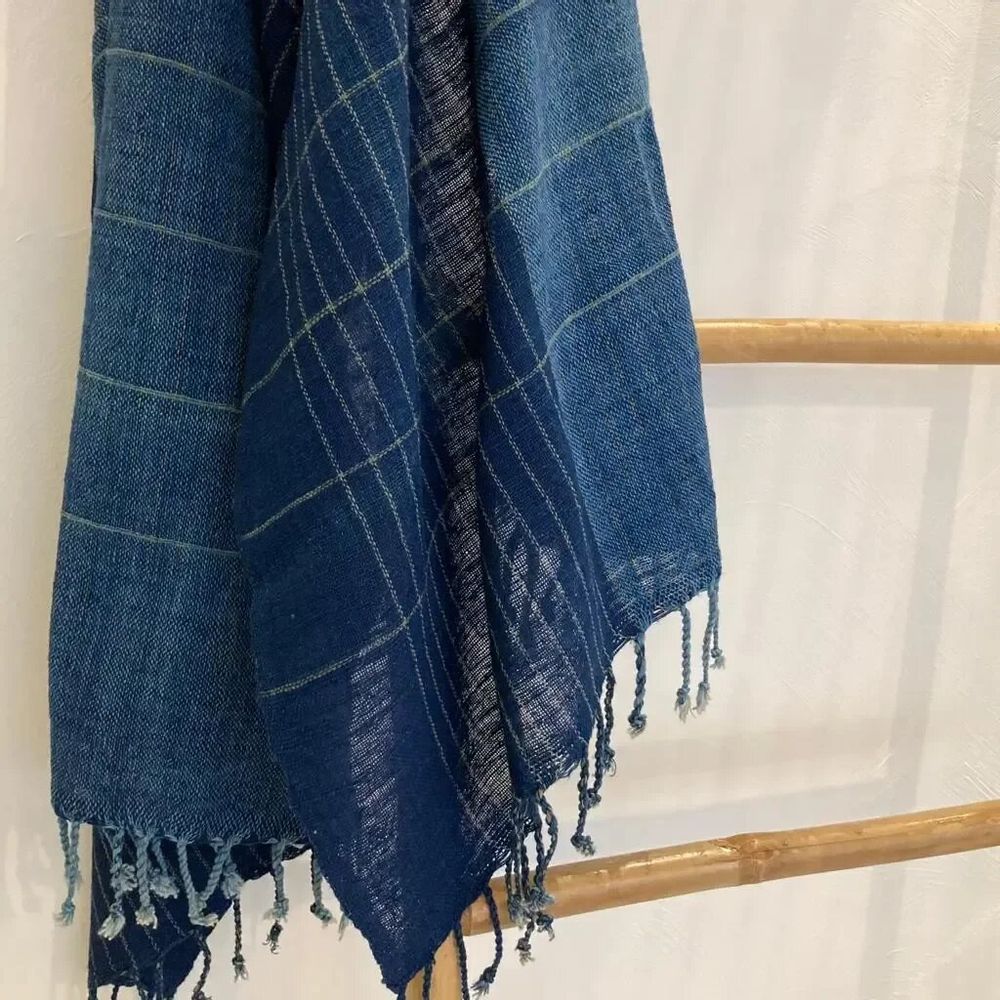 Foulards et écharpes - Echarpe indigo XL n°2 - BAAN