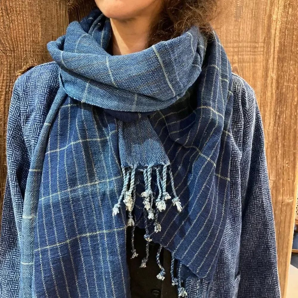 Foulards et écharpes - Echarpe indigo XL n°2 - BAAN