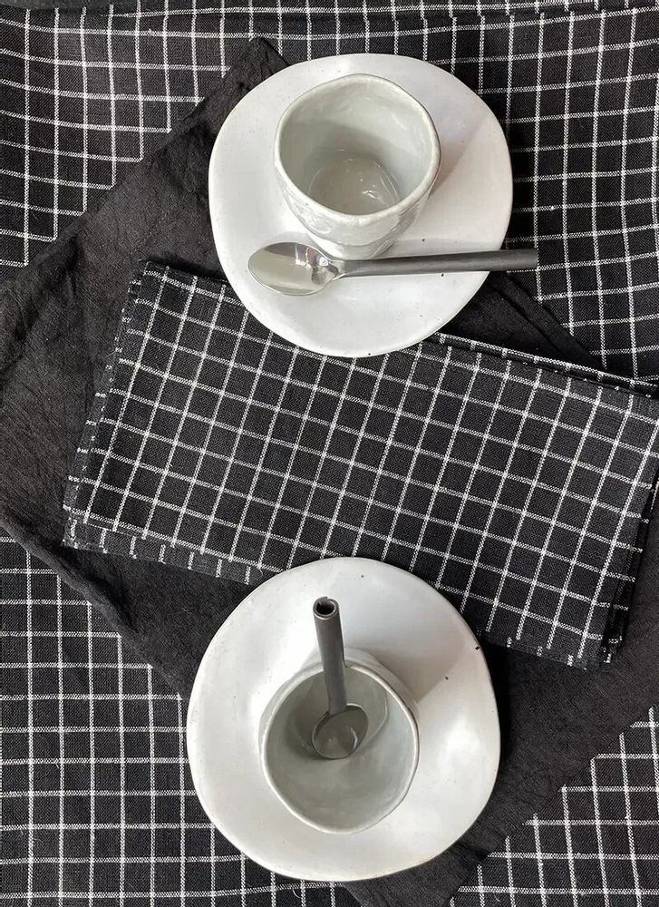 Table cloths - Ensemble nappe et serviettes en linfren - BAAN