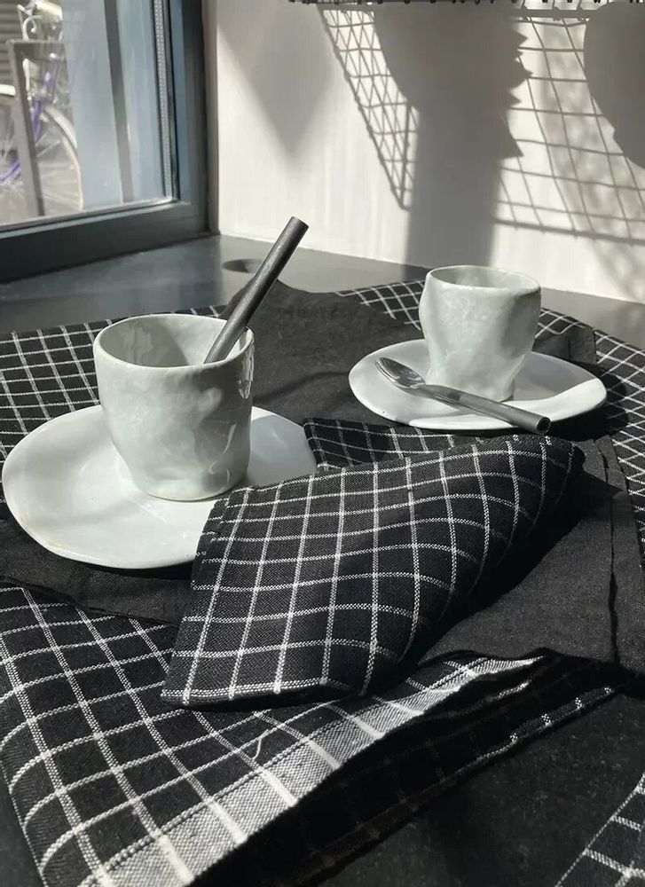 Table cloths - Ensemble nappe et serviettes en linfren - BAAN