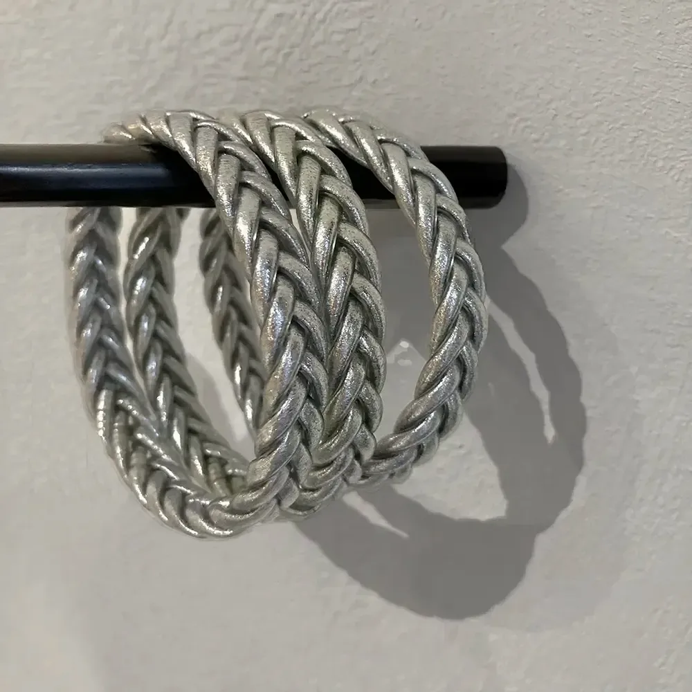 Bijoux - - Bracelet bouddhiste Braid Argent - L, Brillant - BAAN
