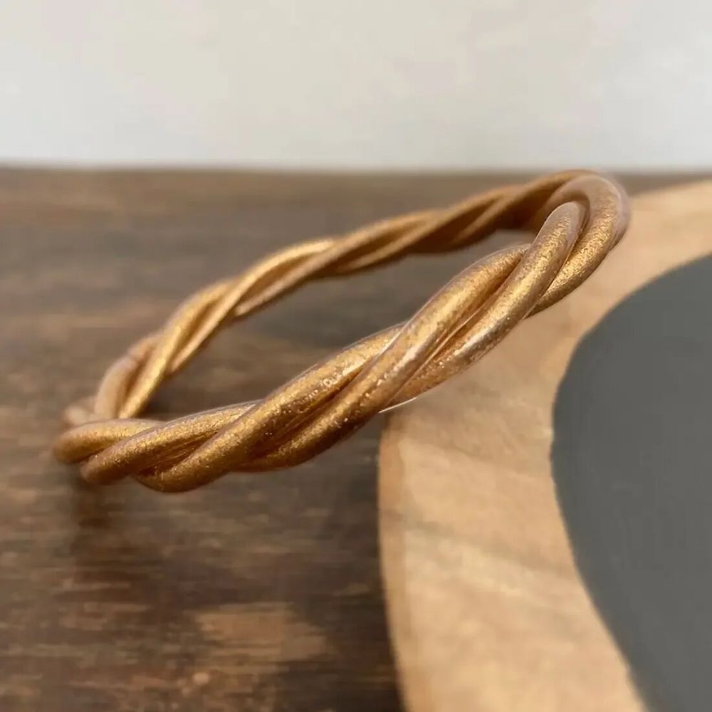 Bijoux - - Bracelet bouddhiste Torsadé épais Cuivre - L, Brillant - BAAN