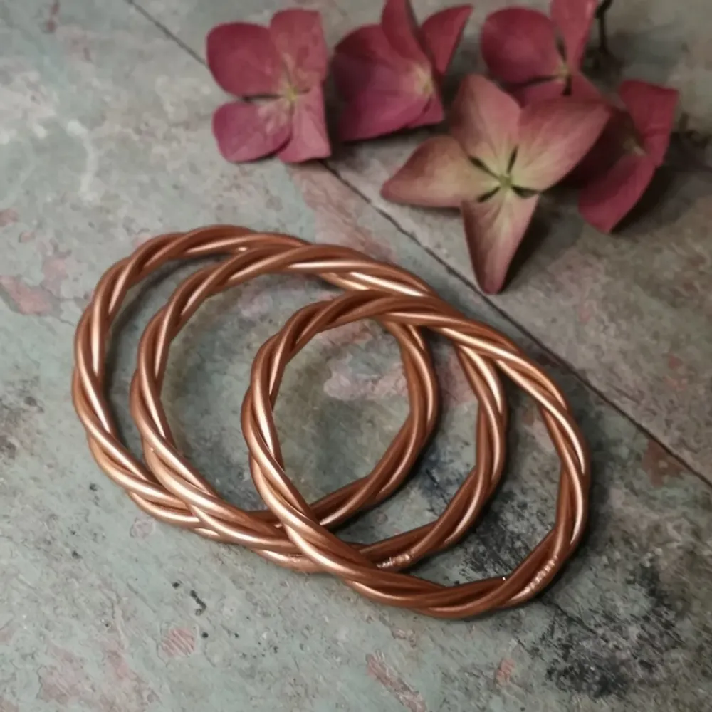 Bijoux - - Bracelet bouddhiste Torsadé épais Cuivre - M, Mat - BAAN