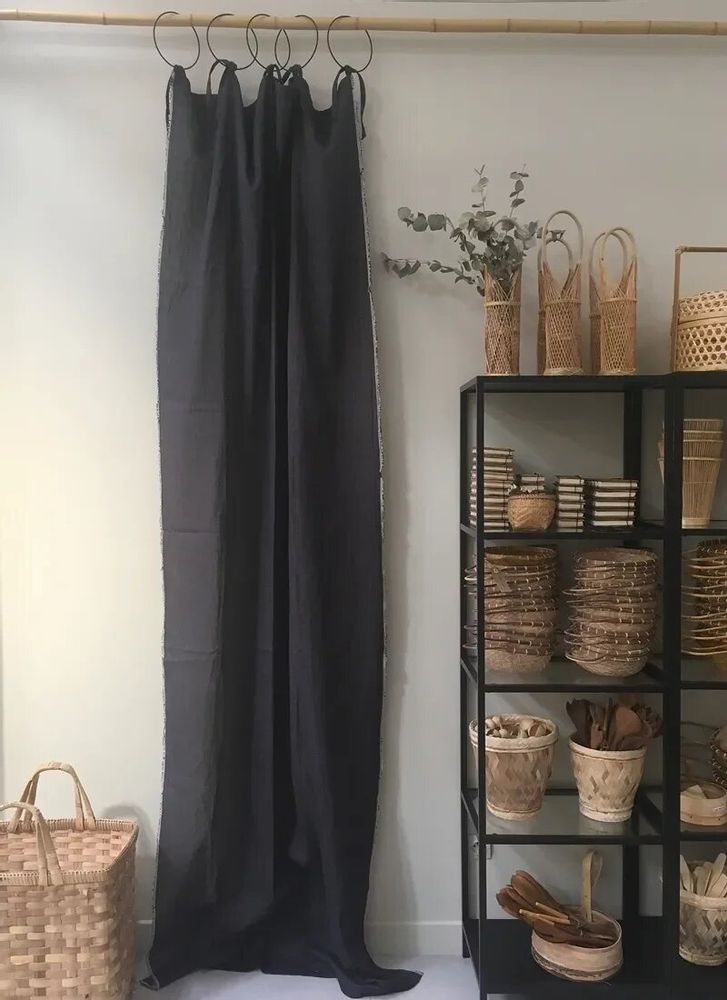 Curtains and window coverings - Rideaux Ava - Noirs - sans anneauxfren - BAAN