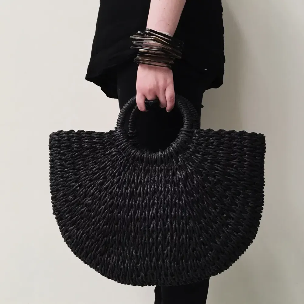 Bags and totes - Sac à main en bananier noirfren - BAAN